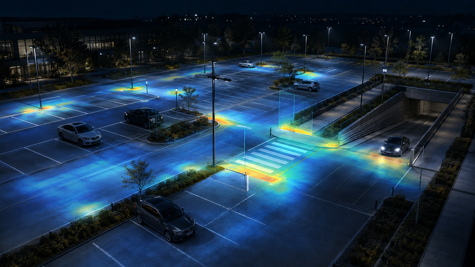 What should a DIALux car park lighting calculation measure besides average lux? guide cover